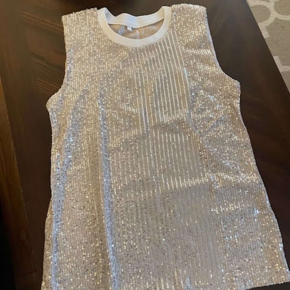 Silver Sequin Shirt